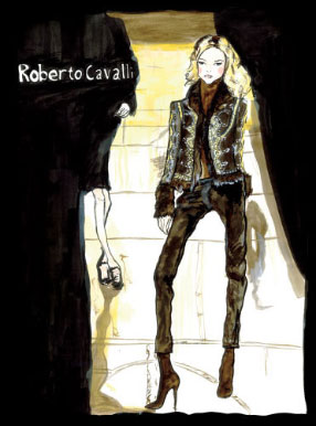 Roberto Cavalli Runway Painting