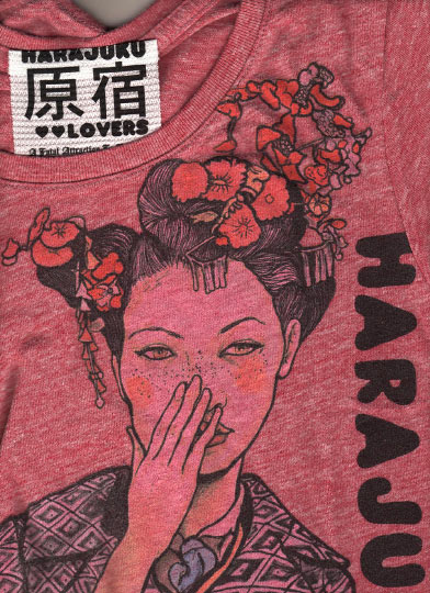 Danny Roberts red Collaboration shirt of Love of harajuku lovers