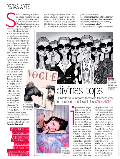 Artist Danny Roberts September 2009 Print feature in Vogue Spain
