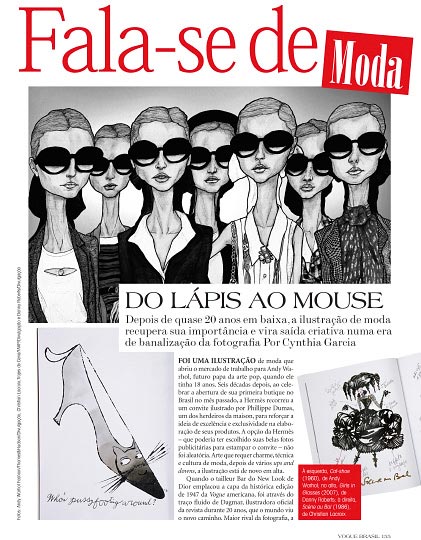 Artist Danny Roberts art Feauture in Vogue Brazil october 2009 issue of the magazine